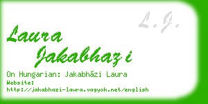 laura jakabhazi business card
